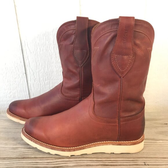 Tecovas Knox Mens Wedge Roper Briar Leather Western Boots 9 D 1025 - Picture 2 of 15